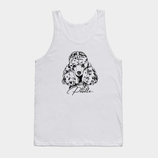 Funny Cute Poodle dog mom portrait Tank Top